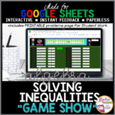 Google Sheets Digital Game Show Solving Inequalities