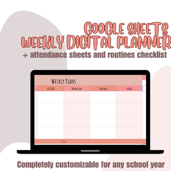 Preview of Google Sheets Digital Lesson Planning Template!
