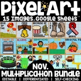 Google Sheets Digital Pixel Art Magic Reveal NOVEMBER BUND