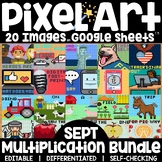 Pixel Art Math Multiplication and Division on Google Sheet