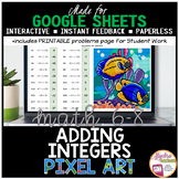 Google Sheets Digital Resource Pixel Art Math Adding Integers