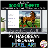 Google Sheets Digital Pixel Art Math Pythagorean Theorem