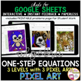 Google Sheets Digital Pixel Art Math Solving One Step Equations