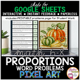 THANKSGIVING MATH Google Sheets Digital Pixel Art Proporti