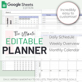Google Sheets Editable Diary Planner - Generates Monthly &