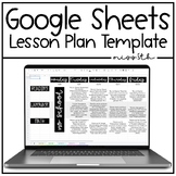 Google Sheets Editable Lesson Plan Template