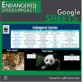 Google Sheets - Endangered Species Project (Distance Learning)