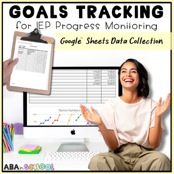 Preview of Google Sheets IEP Goal Tracker Simplified Data Collection for Special Education