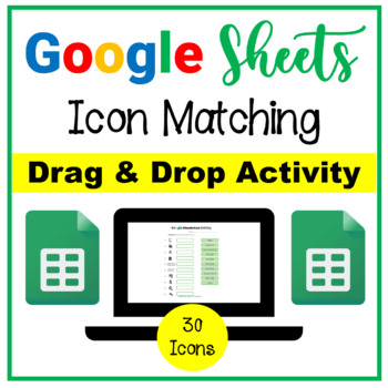 Preview of Google Sheets Icon Matching Drag & Drop Activity