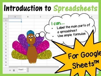 Preview of Spreadsheets Introduction Lesson Plan - for Google Sheets™