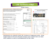Google Sheets: LAB: Synthesis of Magnesium Oxide (MgO)