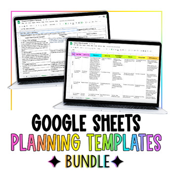 Preview of Google Sheets Lesson Planning Templates Bundle