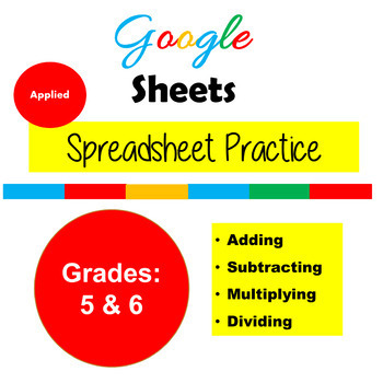 Preview of Google Sheets Lessons - Applied Calculations Distance Learning