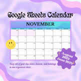Google Sheets Monthly Calendar