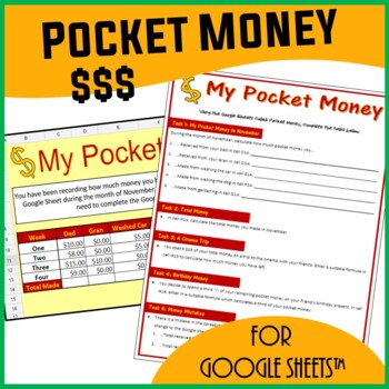 Preview of Spreadsheets Activity for Google Sheets™ - My Pocket Money