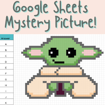 Google Sheets Mystery Pixel Art Baby Yoda Editable By Molly Ederer