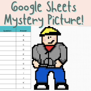 Google Sheets Mystery Pixel Art Roblox Editable By Molly Ederer - roblox question