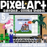 Mystery Pixel Art Math Addition and Subtraction on Google 