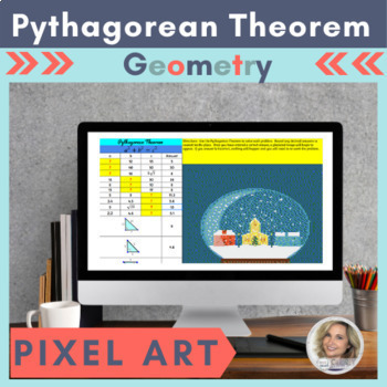 Preview of Google Sheets Pixel Art The Pythagorean Theorem