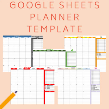 Preview of Google Sheets Planner Template