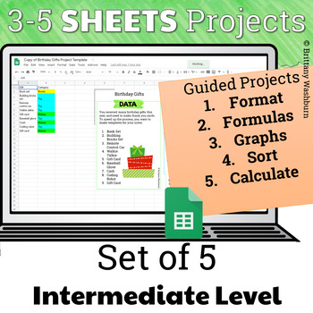 Preview of Google Sheets Projects for Grades 3-5
