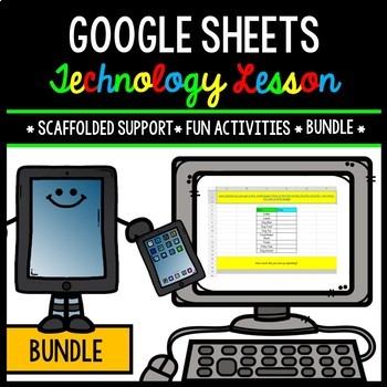 Preview of Google Sheets - Technology - Special Education - Practice Activities - BUNDLE