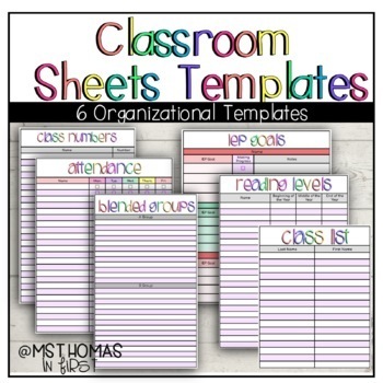 Preview of Google Sheets Templates | Class Lists | Attendance | IEP Goals | and more! 
