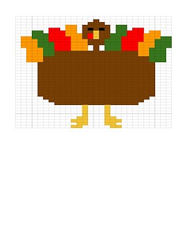 Preview of Google Sheets Thanksgiving Fill In #1 - Turkey