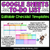 Google Sheets To-Do List Editable Daily Checklist Weekly L