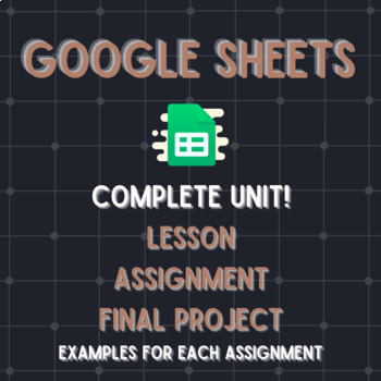 Preview of Google Sheets Unit