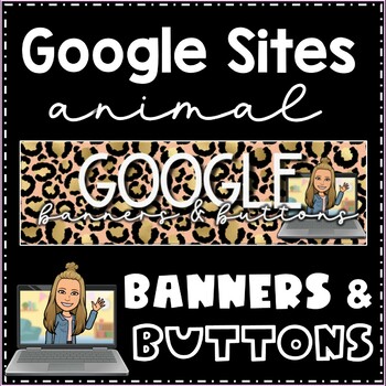 Preview of Google Sites Backgrounds and Buttons | Animal Chic