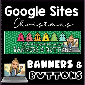 Preview of Google Sites Backgrounds and Buttons | Christmas