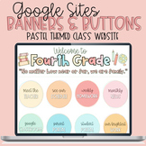 Google Sites Banners and Buttons: Pastel Theme
