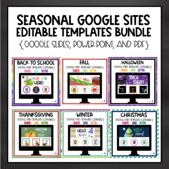 Preview of Google Sites Template BUNDLE {Seasonal} - Distance Learning