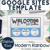 Google Sites Template | Classroom Website | Modern Rainbow Theme