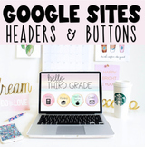 Google Sites Template - Classroom Website - Pastel and Gold