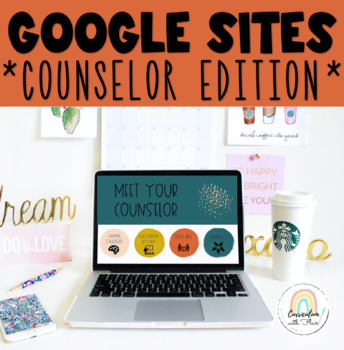 Preview of Google Sites Template - Counselor Website - Counselor