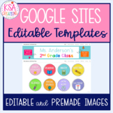 Google Sites Template | Editable Headers and Buttons | Dis
