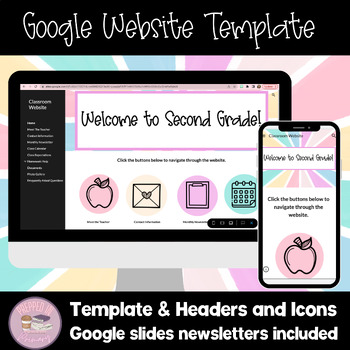 Preview of Google Sites Template - Pastels