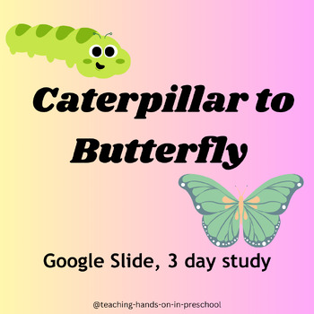 Preview of Google Slide 3 Day Unit Butterfly Life Cycle. Info & Videos