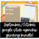 Google Slide Agendas: September/October Bundle