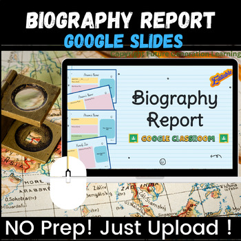 Preview of Biography Report Template on Google Slides