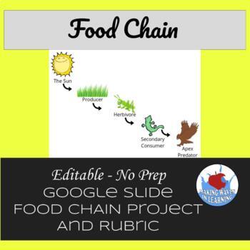 Preview of Google Slide Food Chain Project