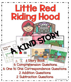 Distance Learning: Google Slide Little Red Riding Hood Math and ELA Lesson