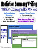 Google Slide NO PREP Summary Writing: Teach & Assign! CCSS