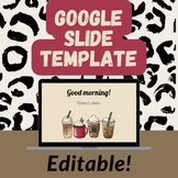 Google Slide Template - Pink Coffee