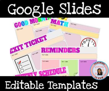 Preview of Google Slide Templates Backgrounds Daily Digital Resources