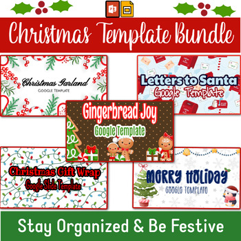 Preview of Christmas Slides Templates Bundle