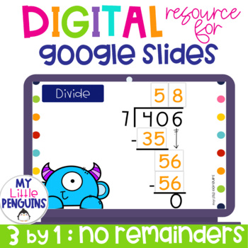 Preview of Google Slides: 2 Digit Quotients Long Division NO Remainders Distance Learning