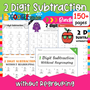 Google Slides: 2 Digit Subtraction NO Regrouping, Distance Learning ...